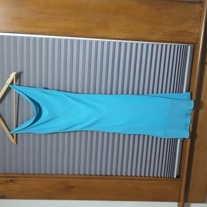 Beautiful flowy slip dress, turquoise